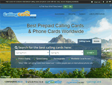Tablet Screenshot of callingcards.com